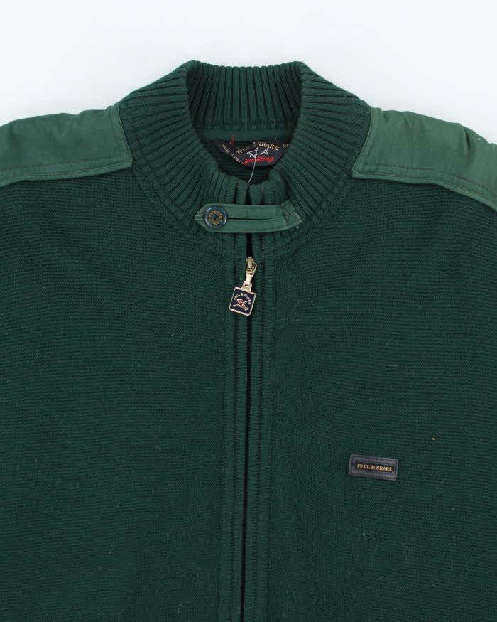 Vintage Paul & Shark Green Wool Blend Jumper - XL