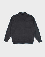 Vintage Sergio Louis Grey Zip-Up Jumper - L