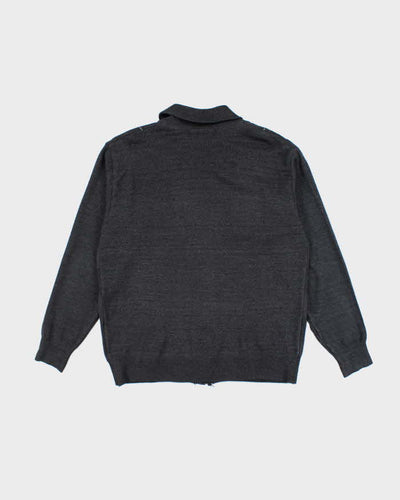 Vintage Sergio Louis Grey Zip-Up Jumper - L