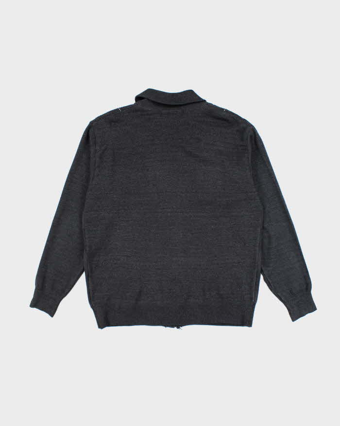 Vintage Sergio Louis Grey Zip-Up Jumper - L