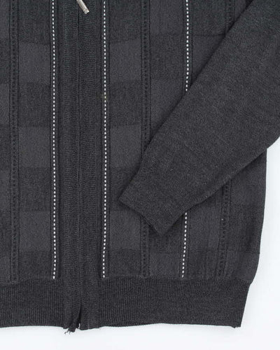 Vintage Sergio Louis Grey Zip-Up Jumper - L