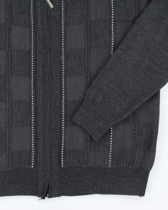 Vintage Sergio Louis Grey Zip-Up Jumper - L