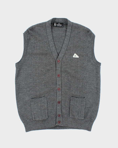 Vintage Monte Carlo Wool Grey Tank-Knit - L