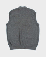 Vintage Monte Carlo Wool Grey Tank-Knit - L