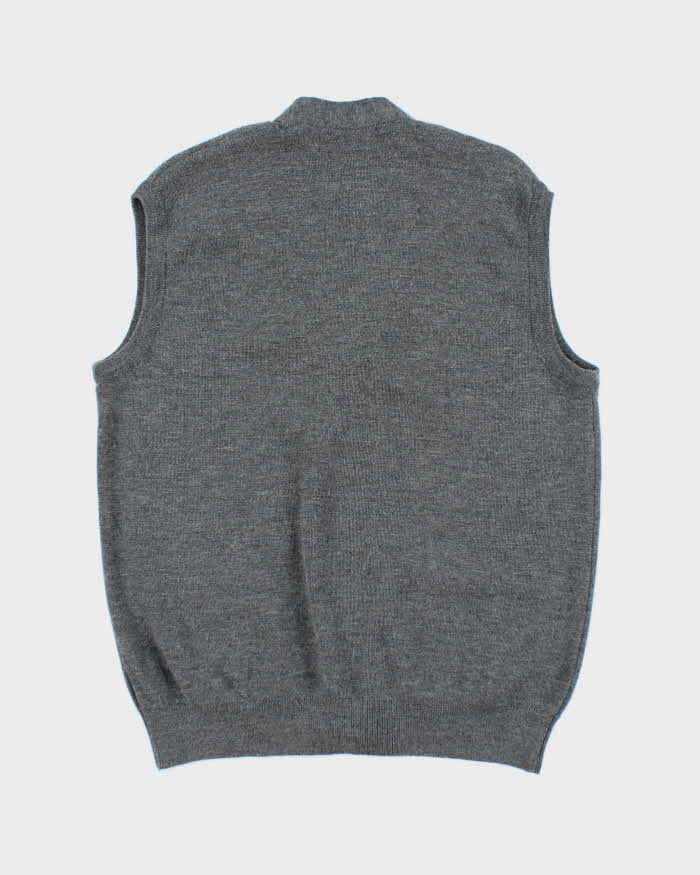 Vintage Monte Carlo Wool Grey Tank-Knit - L