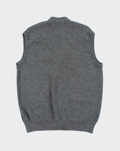 Vintage Monte Carlo Wool Grey Tank-Knit - L