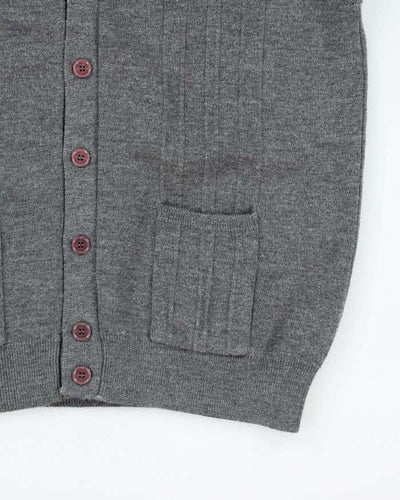 Vintage Monte Carlo Wool Grey Tank-Knit - L