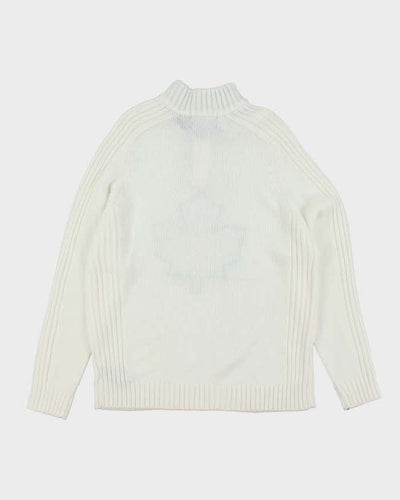 Vintage NHL Toronto Maple Leafs Quarter-Zip Knit Jumper - L
