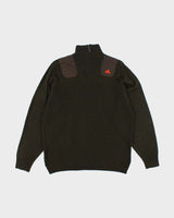 Vintage Adidas Wool Blend Quarter-Zip Knit Jumper - XL