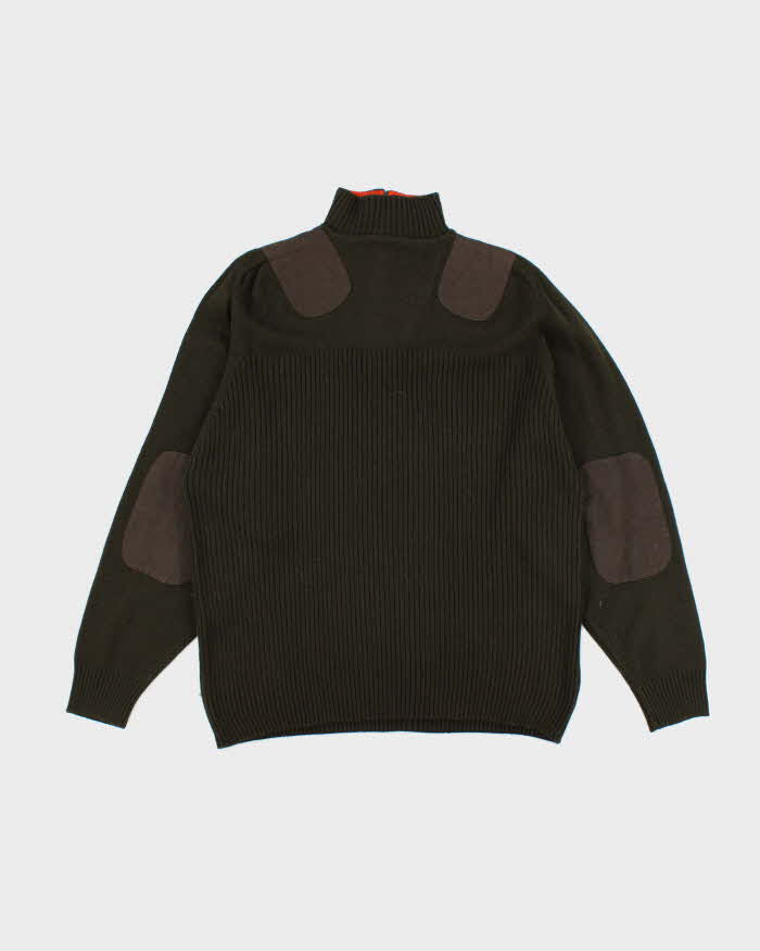 Vintage Adidas Wool Blend Quarter-Zip Knit Jumper - XL