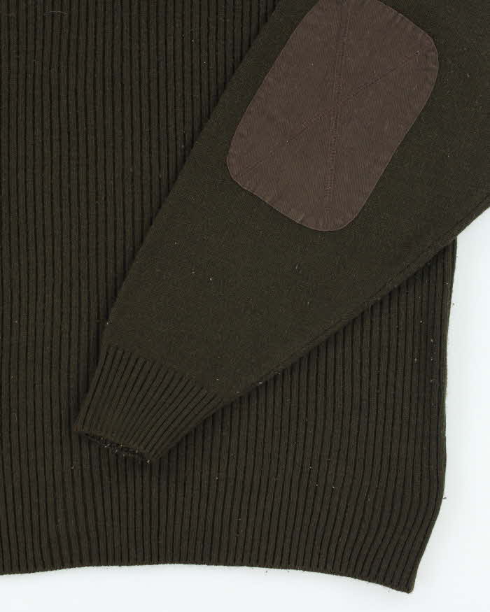 Vintage Adidas Wool Blend Quarter-Zip Knit Jumper - XL