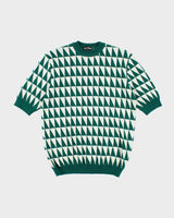 Raf Simons Green Pattern Short Sleeve Wool Jumper - M