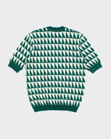 Raf Simons Green Pattern Short Sleeve Wool Jumper - M