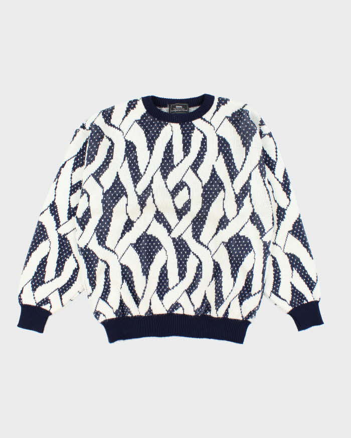 Vintage 80's Sears Patterned Chunky Knit Jumper - L