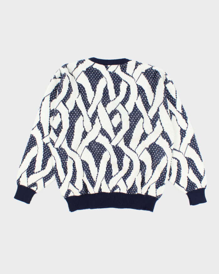 Vintage 80's Sears Patterned Chunky Knit Jumper - L