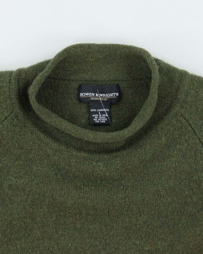 Vintage Bowen &amp; Wright Green Wool Jumper - L
