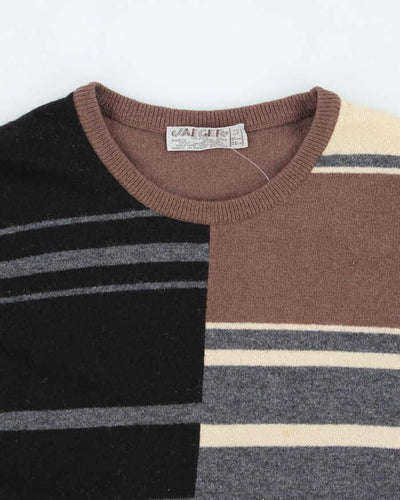 Vintage 80s Jaeger Pattern Wool Jumper - M