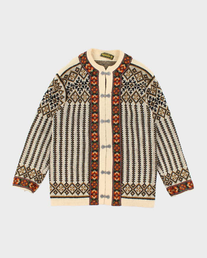 Vintage Nordstikk Icelandic Knit Clasp Chunky Cardigan - L