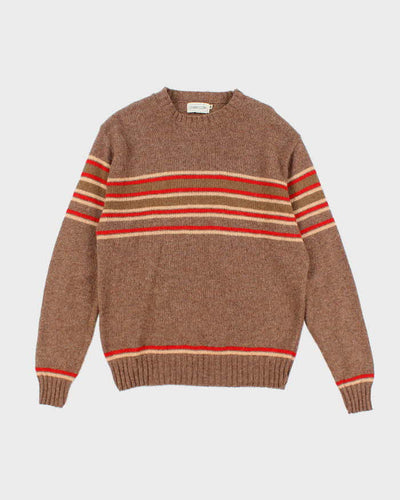 Vintage Club Fellow Striped Wool Blend Knit Jumper - M