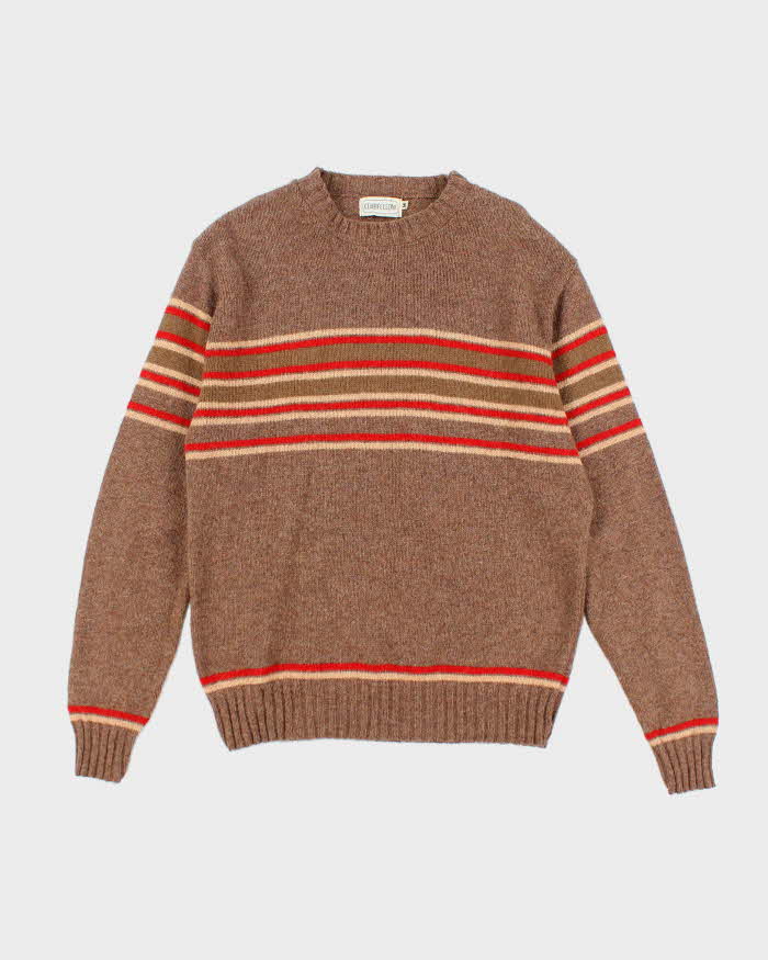 Vintage Club Fellow Striped Wool Blend Knit Jumper - M