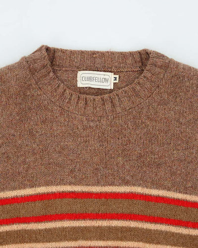 Vintage Club Fellow Striped Wool Blend Knit Jumper - M