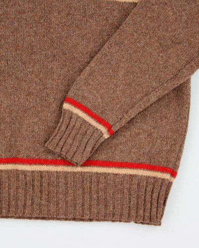 Vintage Club Fellow Striped Wool Blend Knit Jumper - M