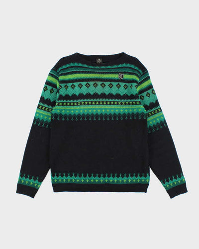 Vintage Nordyk by Ren Dale Patterned Wool Chunky Knit Jumper - M