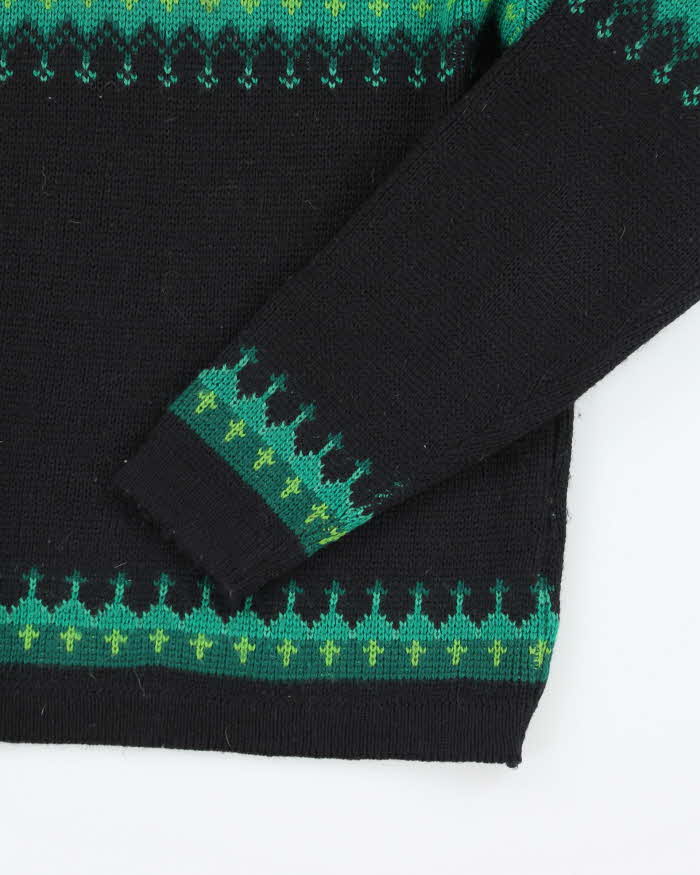 Vintage Nordyk by Ren Dale Patterned Wool Chunky Knit Jumper - M
