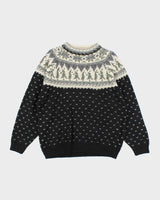 Vintage 90's Eddie Bauer Heavyweight Wool Patterned Knit Jumper - M