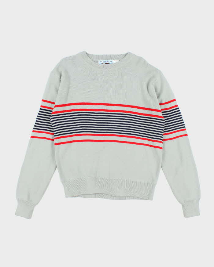 Vintage 90's Incline Sport Striped Long-sleeve Knit Jumper - L