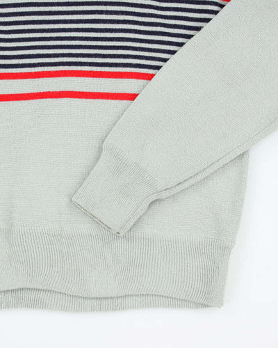 Vintage 90's Incline Sport Striped Long-sleeve Knit Jumper - L