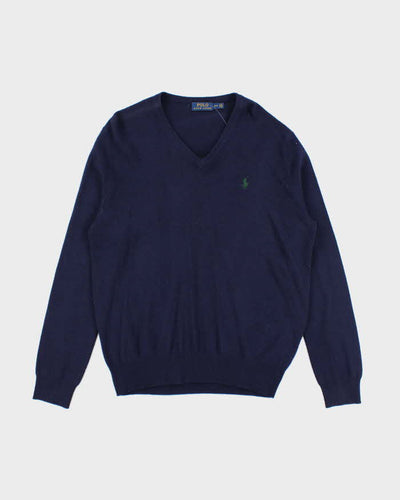 Vintage 2000's Ralph Lauren Merino Wool V-Neck Knit Jumper - M