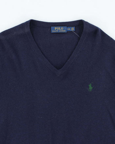 Vintage 2000's Ralph Lauren Merino Wool V-Neck Knit Jumper - M