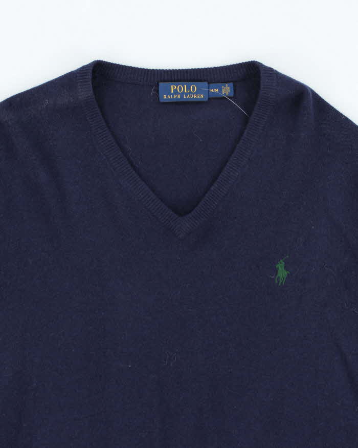 Vintage 2000's Ralph Lauren Merino Wool V-Neck Knit Jumper - M