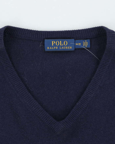 Vintage 2000's Ralph Lauren Merino Wool V-Neck Knit Jumper - M