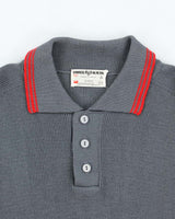 Vintage 90's White Ram Pure Wool Striped Quarter Button Knit Jumper - XL