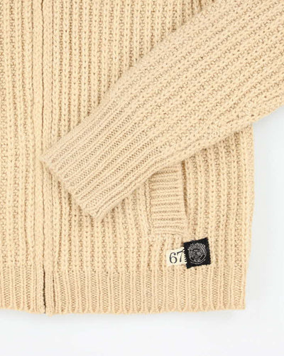 Vintage Y2K Polo Jeans Pure Wool Zip Up Knit Jumper - M