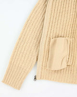 Vintage Y2K Polo Jeans Pure Wool Zip Up Knit Jumper - M