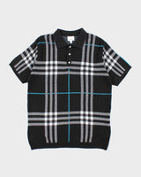 Vintage Burberry London Patterned Short Sleeve Knit Jumper - XXL