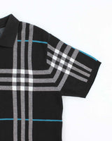 Vintage Burberry London Patterned Short Sleeve Knit Jumper - XXL