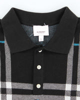 Vintage Burberry London Patterned Short Sleeve Knit Jumper - XXL