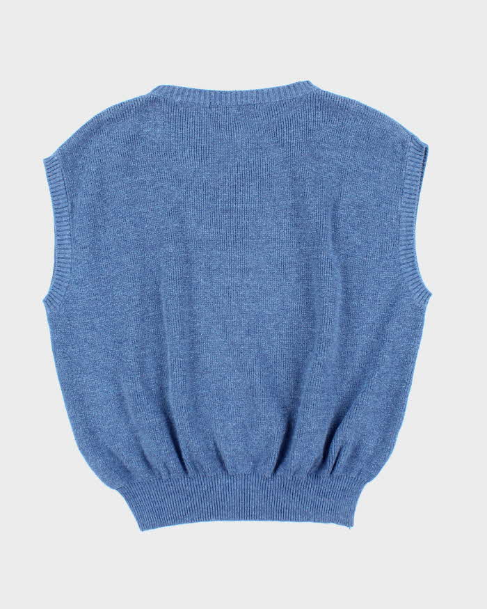 Vintage 80's Christian Dior Sports Two Tone Tank Knit Sweater - L