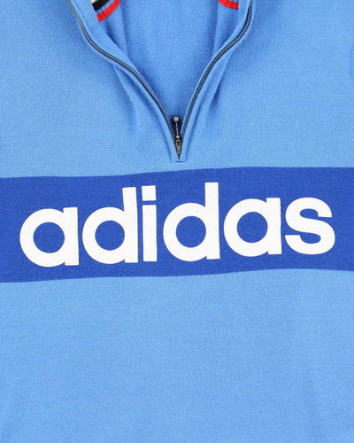 Vintage Adidas Quarter-Zip Knit Jumper - M