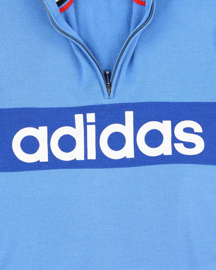 Vintage Adidas Quarter-Zip Knit Jumper - M