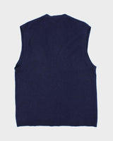 Vintage Retreat Wool Button-Up Tank Knit - M
