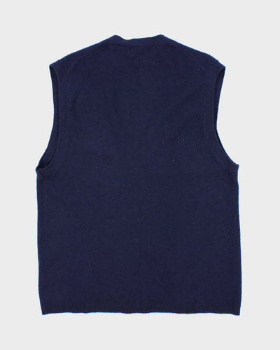 Vintage Retreat Wool Button-Up Tank Knit - M