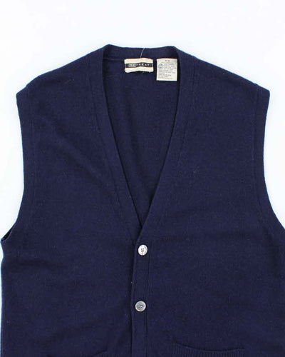 Vintage Retreat Wool Button-Up Tank Knit - M