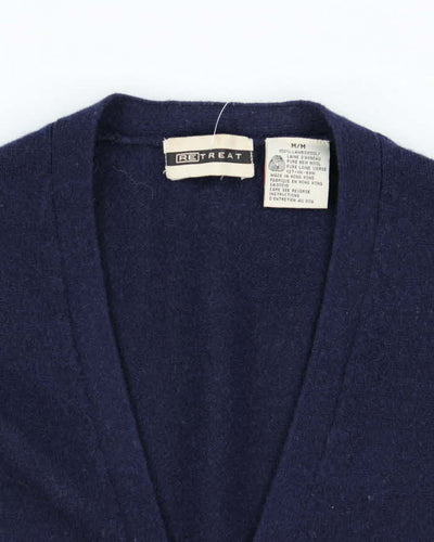 Vintage Retreat Wool Button-Up Tank Knit - M
