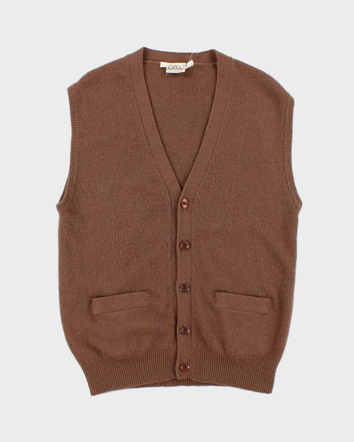 Vintage Holwin Cashmere Button-Up Tank Knit - L