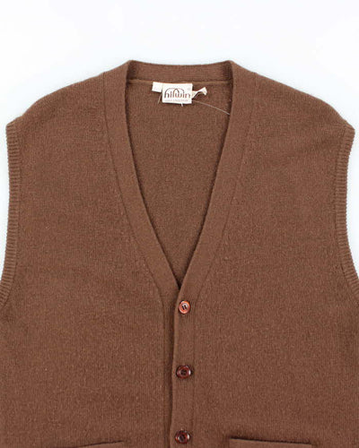 Vintage Holwin Cashmere Button-Up Tank Knit - L